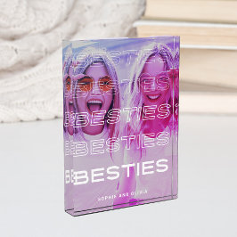 Besties | Moderner Text und Farbeffekt des Fotos