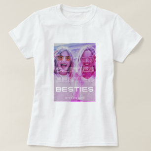 Besties Moderner Text und Farbeffekt des Fotos T-Shirt