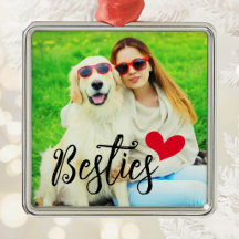 Besties Niedlich Hund Mama Rotes Herz Foto