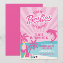 Besties pink malibu Strand Geburtstag