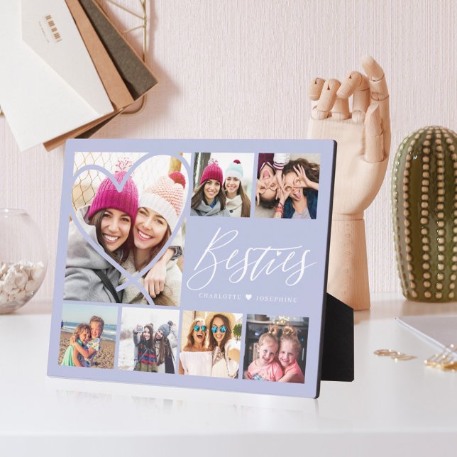 Besties Script 7 Foto Best Friends Collage Heart Fotoplatte (Von Creator hochgeladen)