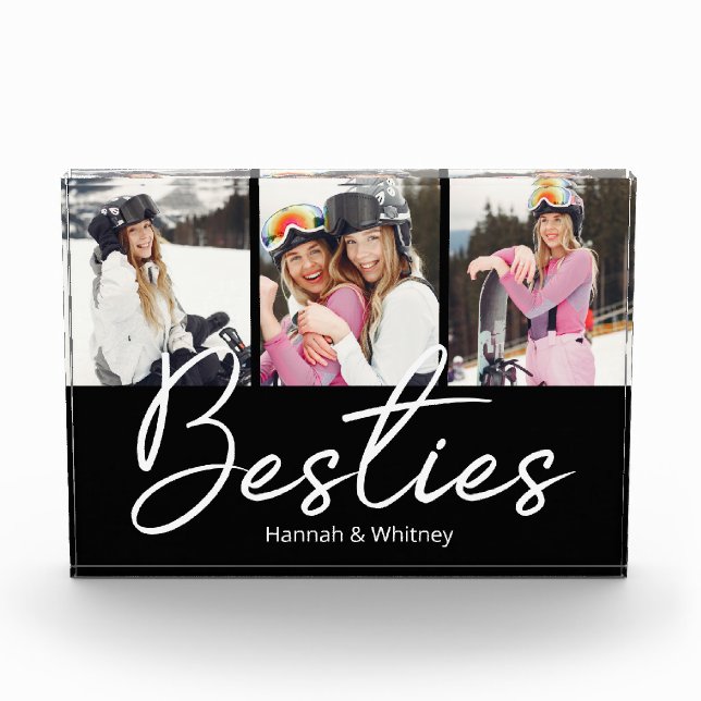 Besties Script Custom Foto Collage Poster (Vorderseite)
