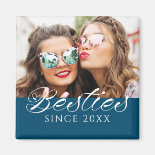 ‚Besties Since‘ Custom Foto Chic Magnet