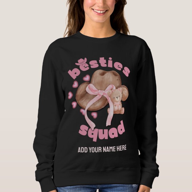 BESTIES SQUAD Western Cowgirl Coquette Sweatshirt (Vorderseite)