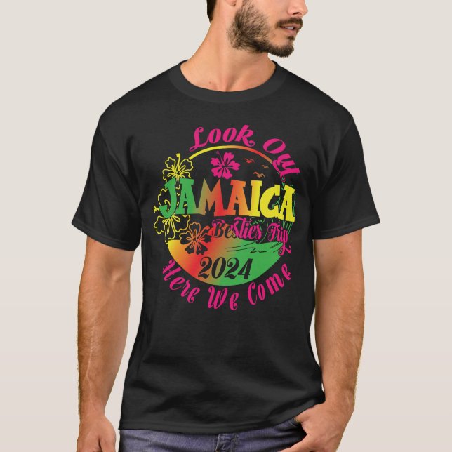 Besties Vacation 2024 Jamaica Hier kommen wir Best T-Shirt (Vorderseite)