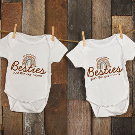 Besties wie unsere Mamas Custom Boho Matching Baby Strampler