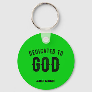 BESTIMMT AUF GOD COOL LIME GREEN CUSTOM BLACK TEXT SCHLÜSSELANHÄNGER