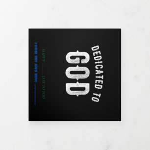 BESTIMMT AUF GOTT KUNSTBAR COOL WEISS TEXT DREIFACH GEFALTETE KARTE