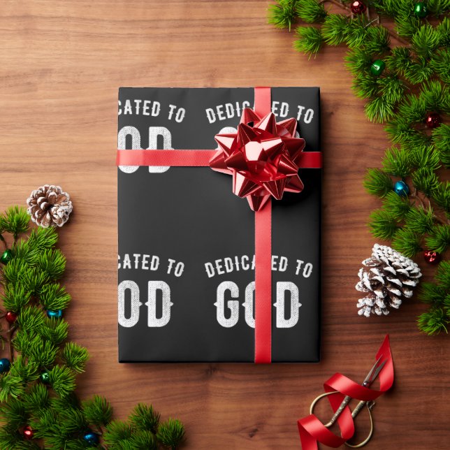 BESTIMMT AUF GOTT KUNSTBAR COOL WEISS TEXT GESCHENKPAPIER (Feiertagsgeschenk)