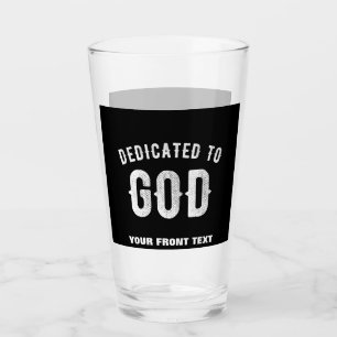 BESTIMMT AUF GOTT KUNSTBAR COOL WEISS TEXT GLAS