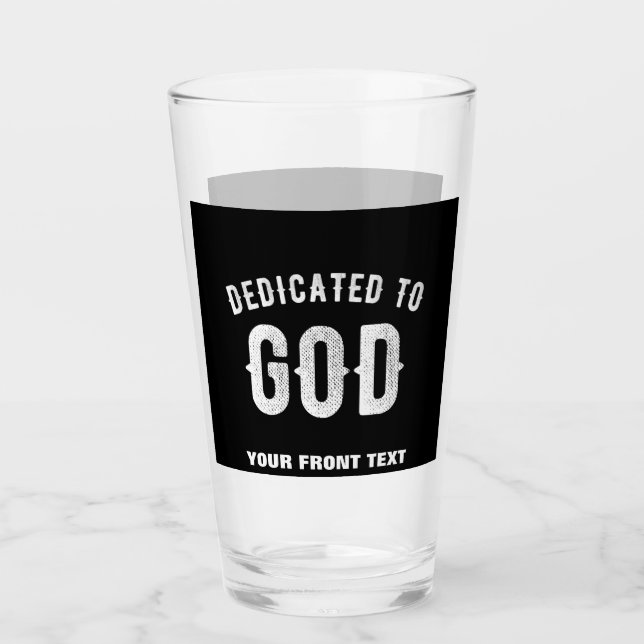 BESTIMMT AUF GOTT KUNSTBAR COOL WEISS TEXT GLAS (Vorderseite)