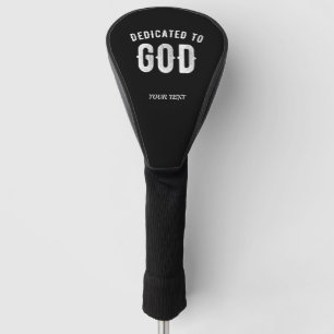 BESTIMMT AUF GOTT KUNSTBAR COOL WEISS TEXT GOLF HEADCOVER