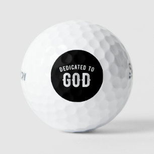 BESTIMMT AUF GOTT KUNSTBAR COOL WEISS TEXT GOLFBALL