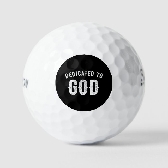 BESTIMMT AUF GOTT KUNSTBAR COOL WEISS TEXT GOLFBALL (Vorderseite)