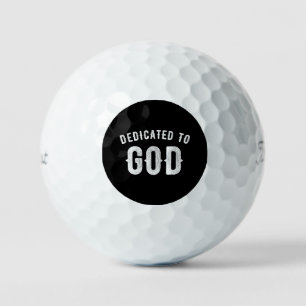 BESTIMMT AUF GOTT KUNSTBAR COOL WEISS TEXT GOLFBALL