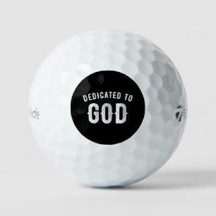 BESTIMMT AUF GOTT KUNSTBAR COOL WEISS TEXT GOLFBALL