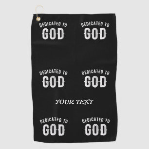 BESTIMMT AUF GOTT KUNSTBAR COOL WEISS TEXT GOLFHANDTUCH