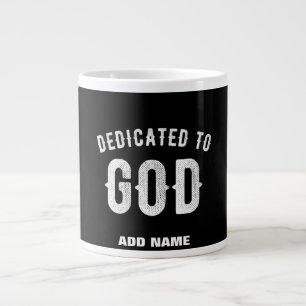 BESTIMMT AUF GOTT KUNSTBAR COOL WEISS TEXT Jumbo-Tasse