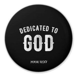 BESTIMMT AUF GOTT KUNSTBAR COOL WEISS TEXT KERAMIKKNAUF