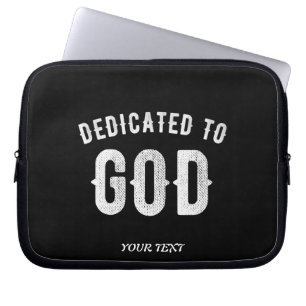 BESTIMMT AUF GOTT KUNSTBAR COOL WEISS TEXT LAPTOPSCHUTZHÜLLE