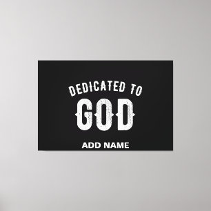 BESTIMMT AUF GOTT KUNSTBAR COOL WEISS TEXT LEINWANDDRUCK