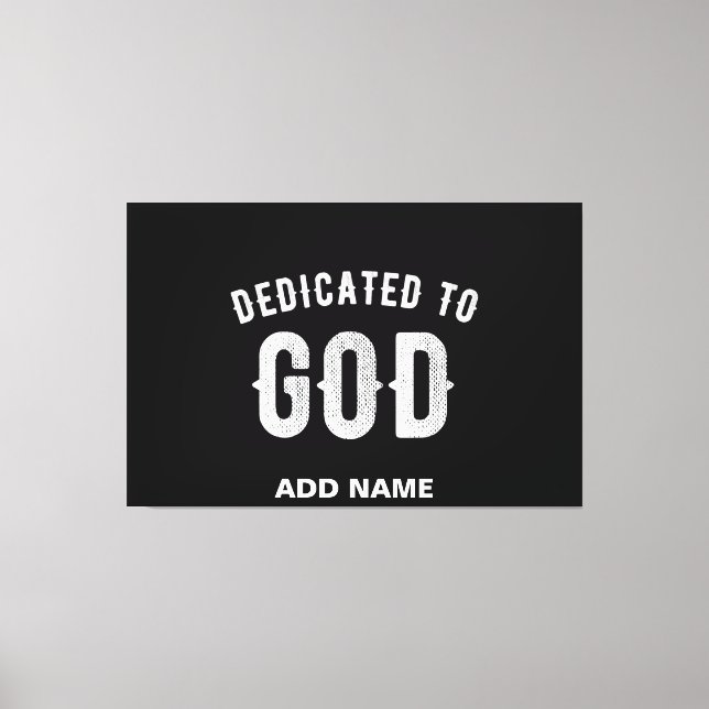 BESTIMMT AUF GOTT KUNSTBAR COOL WEISS TEXT LEINWANDDRUCK (Vorderseite)