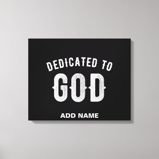 BESTIMMT AUF GOTT KUNSTBAR COOL WEISS TEXT LEINWANDDRUCK (Vorderseite)