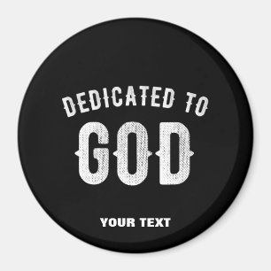 BESTIMMT AUF GOTT KUNSTBAR COOL WEISS TEXT MAGNET