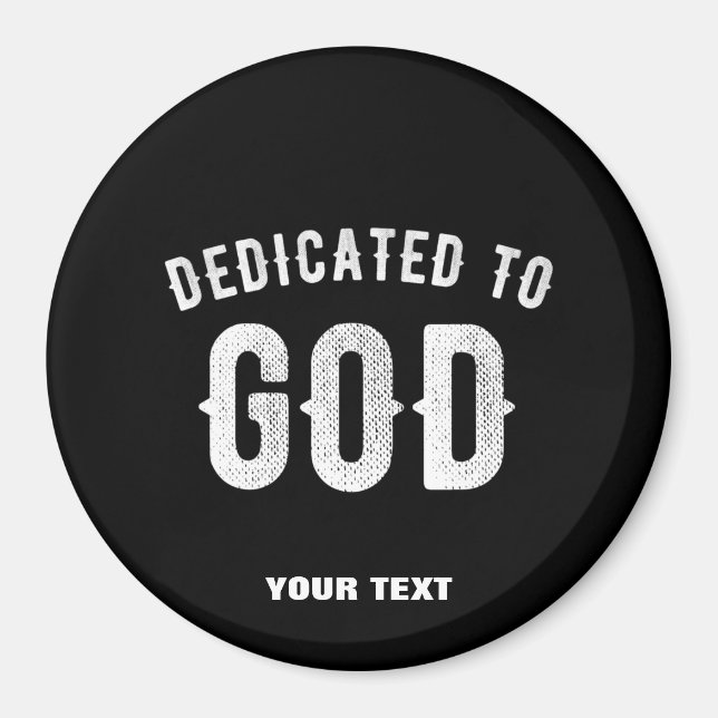 BESTIMMT AUF GOTT KUNSTBAR COOL WEISS TEXT MAGNET (Vorne)