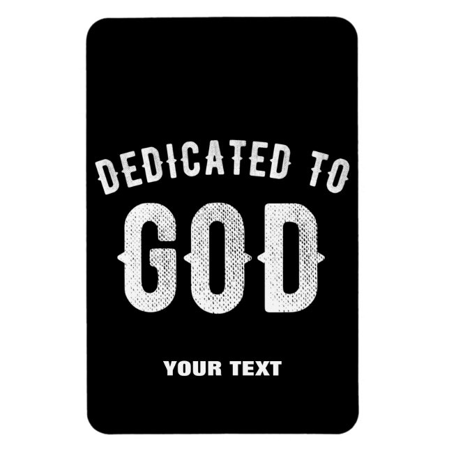 BESTIMMT AUF GOTT KUNSTBAR COOL WEISS TEXT MAGNET (Vertikal)