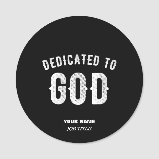 BESTIMMT AUF GOTT KUNSTBAR COOL WEISS TEXT NAMENSSCHILD (Vorderseite)