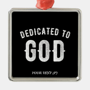 BESTIMMT AUF GOTT KUNSTBAR COOL WEISS TEXT ORNAMENT AUS METALL