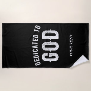 BESTIMMT AUF GOTT KUNSTBAR COOL WEISS TEXT STRANDTUCH