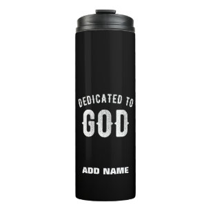 BESTIMMT AUF GOTT KUNSTBAR COOL WEISS TEXT THERMOSBECHER
