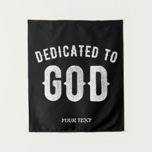 BESTIMMT AUF GOTT KUNSTBAR COOL WEISS TEXT WANDTEPPICH