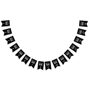 BESTIMMT AUF GOTT KUNSTBAR COOL WEISS TEXT WIMPELKETTE