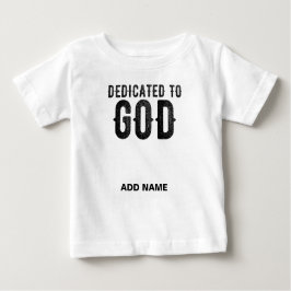 BESTIMMT AUF GOTT-KUNSTBARE COOLE SCHWARZE TEXT BABY T-SHIRT