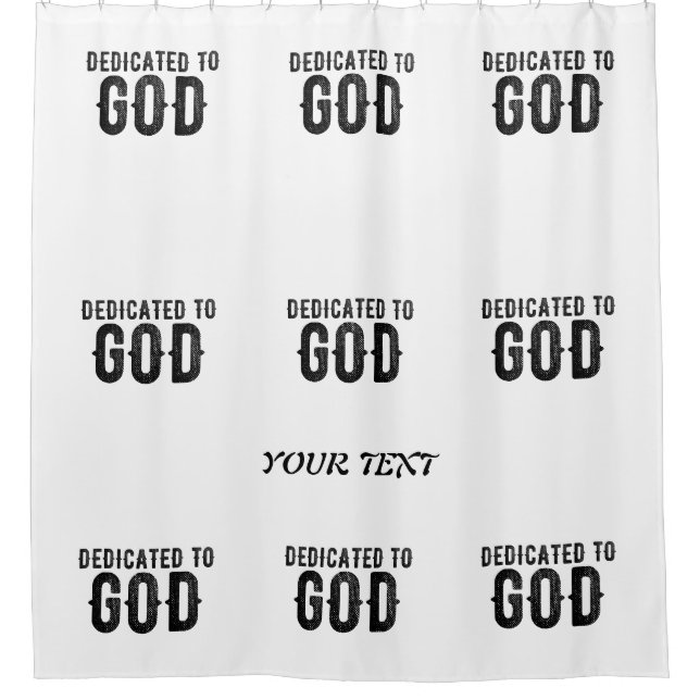BESTIMMT AUF GOTT-KUNSTBARE COOLE SCHWARZE TEXT DUSCHVORHANG (Vorderseite)