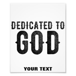 BESTIMMT AUF GOTT-KUNSTBARE COOLE SCHWARZE TEXT FOTODRUCK