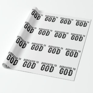 BESTIMMT AUF GOTT-KUNSTBARE COOLE SCHWARZE TEXT GESCHENKPAPIER