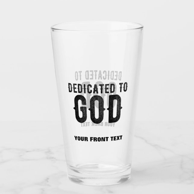 BESTIMMT AUF GOTT-KUNSTBARE COOLE SCHWARZE TEXT GLAS (Vorderseite)