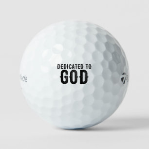 BESTIMMT AUF GOTT-KUNSTBARE COOLE SCHWARZE TEXT GOLFBALL