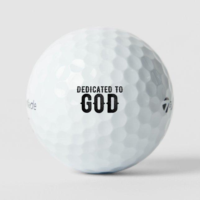 BESTIMMT AUF GOTT-KUNSTBARE COOLE SCHWARZE TEXT GOLFBALL (Vorderseite)