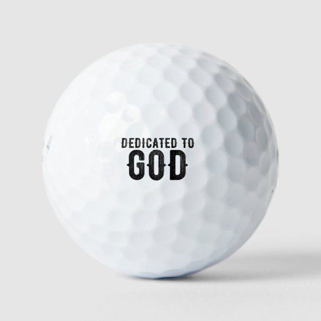 BESTIMMT AUF GOTT-KUNSTBARE COOLE SCHWARZE TEXT GOLFBALL (Vorderseite)