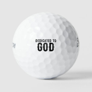 BESTIMMT AUF GOTT-KUNSTBARE COOLE SCHWARZE TEXT GOLFBALL