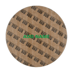 BESTIMMT AUF GOTT-KUNSTBARE COOLE SCHWARZE TEXT SCHNEIDEBRETT