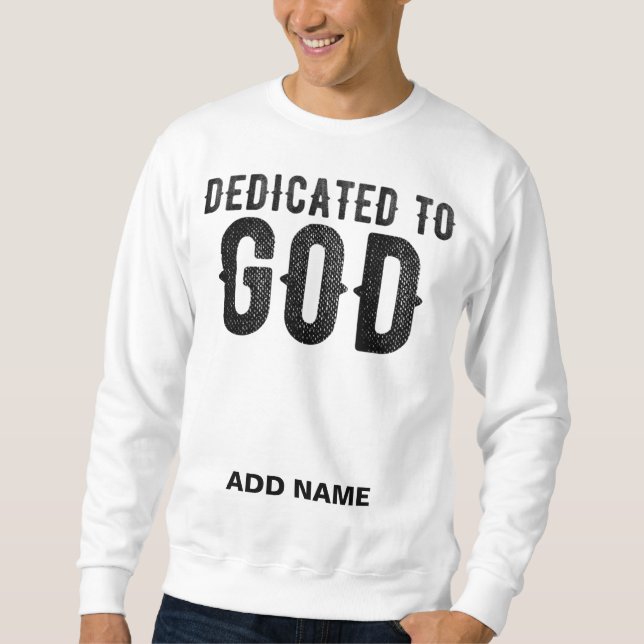 BESTIMMT AUF GOTT-KUNSTBARE COOLE SCHWARZE TEXT SWEATSHIRT (Vorderseite)