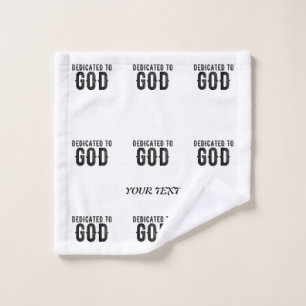 BESTIMMT AUF GOTT-KUNSTBARE COOLE SCHWARZE TEXT WASCHLAPPEN