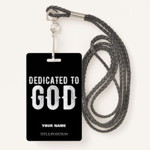 BESTIMMT FÜR GOD COOL CUSTOM WHITE TEXT LANYARD AUSWEIS