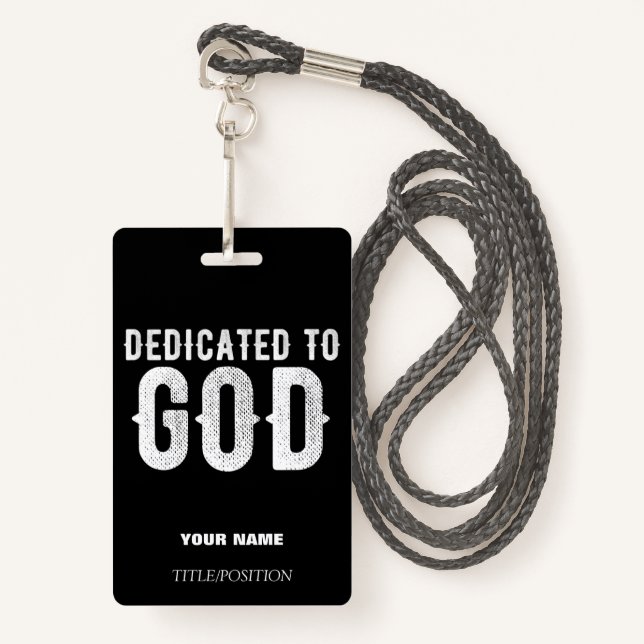 BESTIMMT FÜR GOD COOL CUSTOM WHITE TEXT LANYARD AUSWEIS (Vorderseite mit Schlüsselband)
